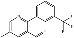 5-Methyl-2-(3-(trifluoromethyl)phenyl)nicotinaldehyde Structure