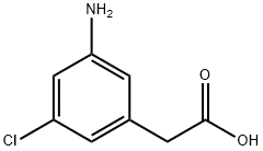 Benzeneacetic acid, 3-amino-5-chloro- Structure