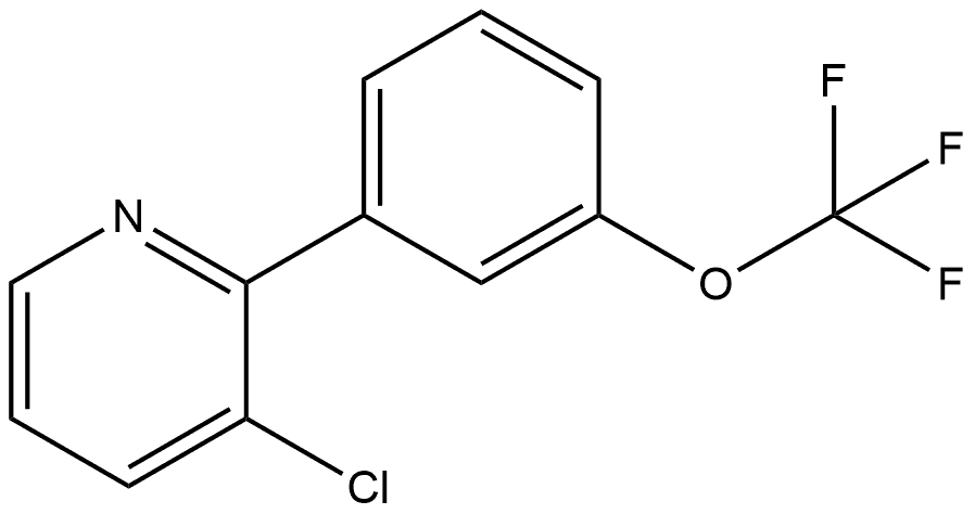 3-Chloro-2-[3-(trifluoromethoxy)phenyl]pyridine Structure