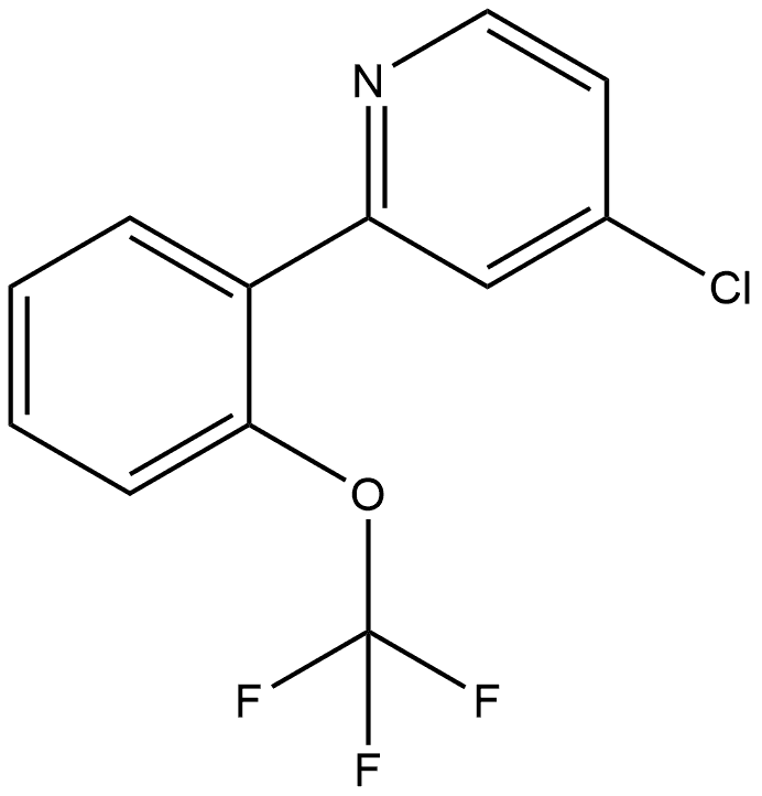 4-Chloro-2-[2-(trifluoromethoxy)phenyl]pyridine Structure