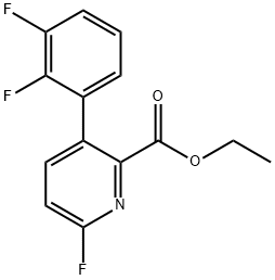 Ethyl 3-(2,3-difluorophenyl)-6-fluoropicolinate Structure