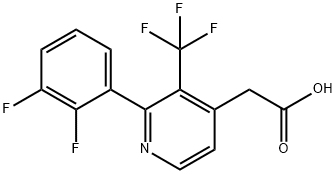 2-(2,3-Difluorophenyl)-3-(trifluoromethyl)pyridine-4-acetic acid Structure