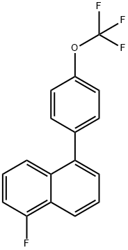 1-Fluoro-5-(4-(trifluoromethoxy)phenyl)naphthalene 구조식 이미지