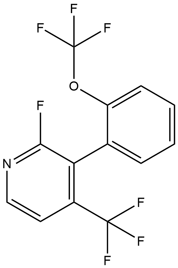 2-Fluoro-3-[2-(trifluoromethoxy)phenyl]-4-(trifluoromethyl)pyridine Structure