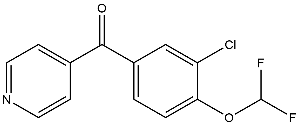 3-Chloro-4-(difluoromethoxy)phenyl]-4-pyridinylmethanone Structure