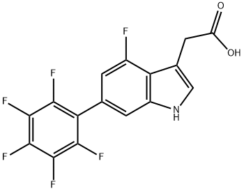 4-Fluoro-6-(perfluorophenyl)indole-3-acetic acid Structure