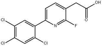 2-Fluoro-6-(2,4,5-trichlorophenyl)pyridine-3-acetic acid Structure