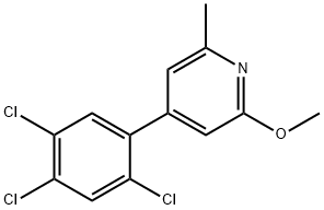 2-Methoxy-6-methyl-4-(2,4,5-trichlorophenyl)pyridine Structure