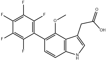 4-Methoxy-5-(perfluorophenyl)indole-3-acetic acid Structure