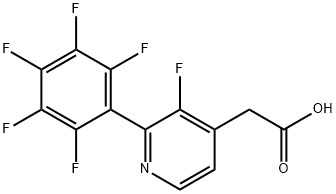 3-Fluoro-2-(perfluorophenyl)pyridine-4-acetic acid Structure