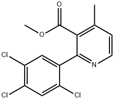 Methyl 4-methyl-2-(2,4,5-trichlorophenyl)nicotinate Structure