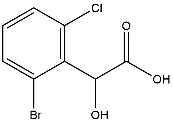 2-Bromo-6-chloro-α-hydroxybenzeneacetic acid Structure