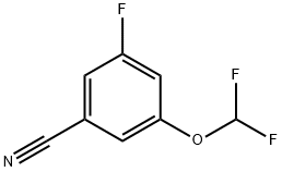 Benzonitrile, 3-(difluoromethoxy)-5-fluoro- 구조식 이미지