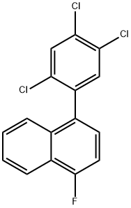 1-Fluoro-4-(2,4,5-trichlorophenyl)naphthalene Structure