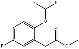 Methyl 2-(difluoromethoxy)-5-fluorophenylacetate Structure