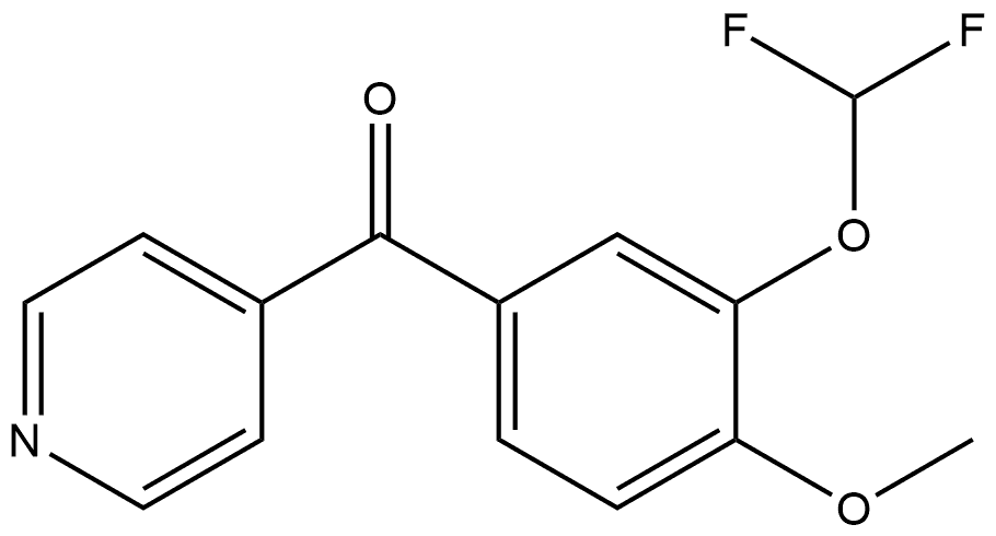 3-(Difluoromethoxy)-4-methoxyphenyl]-4-pyridinylmethanone Structure
