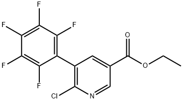 Ethyl 6-chloro-5-(perfluorophenyl)nicotinate Structure