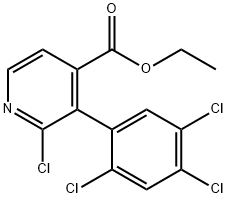 Ethyl 2-chloro-3-(2,4,5-trichlorophenyl)isonicotinate Structure