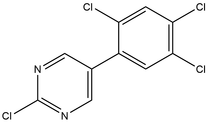 2-Chloro-5-(2,4,5-trichlorophenyl)pyrimidine Structure