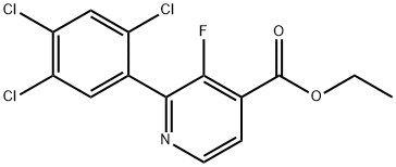 Ethyl 3-fluoro-2-(2,4,5-trichlorophenyl)isonicotinate Structure