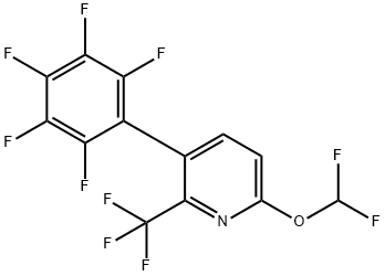 6-(Difluoromethoxy)-3-(perfluorophenyl)-2-(trifluoromethyl)pyridine Structure