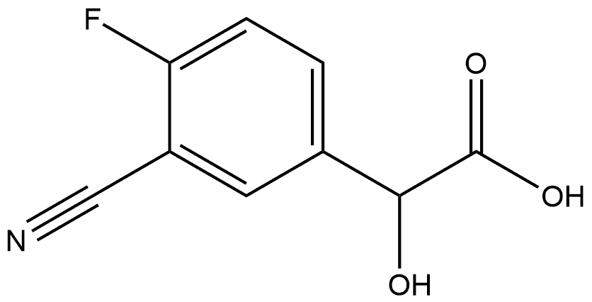 Benzeneacetic acid, 3-cyano-4-fluoro-α-hydroxy- Structure