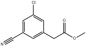 Benzeneacetic acid, 3-chloro-5-cyano-, methyl ester 구조식 이미지