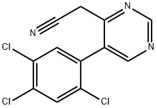 5-(2,4,5-Trichlorophenyl)pyrimidine-4-acetonitrile Structure