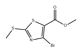 5-Thiazolecarboxylic acid, 4-bromo-2-(methylthio)-, methyl ester Structure