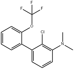 (2-Chloro-2'-(trifluoromethoxy)biphenyl-3-yl)-dimethylamine Structure