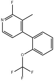 2-Fluoro-3-methyl-4-(2-(trifluoromethoxy)phenyl)pyridine Structure