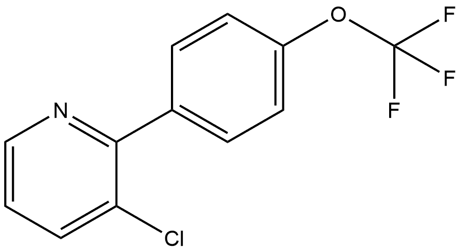 Pyridine, 3-chloro-2-[4-(trifluoromethoxy)phenyl]- Structure