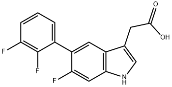 5-(2,3-Difluorophenyl)-6-fluoroindole-3-acetic acid Structure