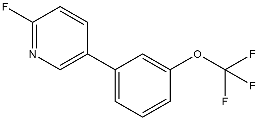 2-Fluoro-5-[3-(trifluoromethoxy)phenyl]pyridine Structure