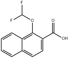 1-(Difluoromethoxy)naphthalene-2-carboxylic acid Structure