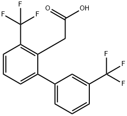 3,3'-Bis(trifluoromethyl)biphenyl-2-acetic acid Structure