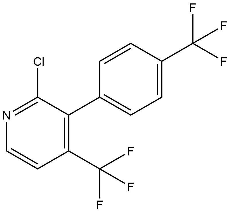 2-Chloro-4-(trifluoromethyl)-3-[4-(trifluoromethyl)phenyl]pyridine Structure