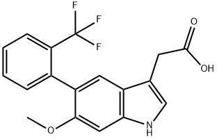 6-Methoxy-5-(2-(trifluoromethyl)phenyl)-indole-3-acetic acid Structure