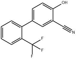 2-Cyano-4-(2-trifluoromethylphenyl)phenol Structure