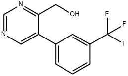 5-(3-(Trifluoromethyl)phenyl)pyrimidine-4-methanol Structure