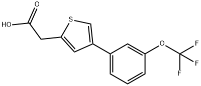 4-(3-(Trifluoromethoxy)phenyl)thiophene-2-acetic acid Structure