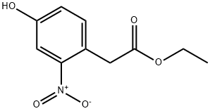 Benzeneacetic acid, 4-hydroxy-2-nitro-, ethyl ester 구조식 이미지