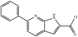 6-Phenyl-1H-pyrrolo[2,3-b]pyridine-2-carbonyl chloride Structure