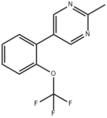 2-Methyl-5-(2-(trifluoromethoxy)phenyl)pyrimidine 구조식 이미지