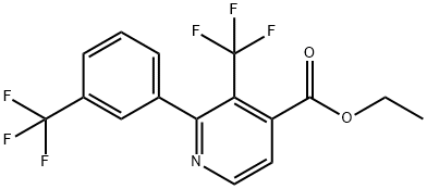 Ethyl 3-(trifluoromethyl)-2-(3-(trifluoromethyl)phenyl)isonicotinate Structure