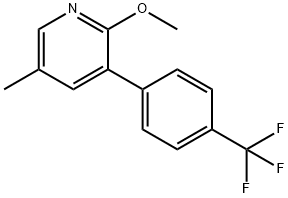 2-Methoxy-5-methyl-3-(4-(trifluoromethyl)phenyl)pyridine Structure