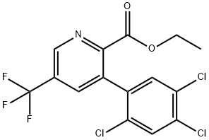 Ethyl 3-(2,4,5-trichlorophenyl)-5-(trifluoromethyl)picolinate Structure