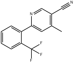 4-Methyl-6-(2-(trifluoromethyl)phenyl)nicotinonitrile Structure