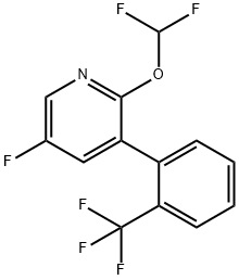 2-(Difluoromethoxy)-5-fluoro-3-(2-(trifluoromethyl)phenyl)pyridine 구조식 이미지