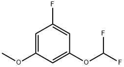 Benzene, 1-(difluoromethoxy)-3-fluoro-5-methoxy- Structure